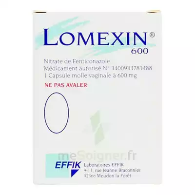 Lomexin 600 Mg Caps Molle Vaginale Plq/1 à Lherm