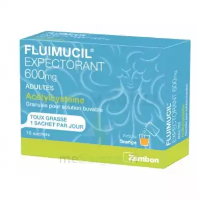 Fluimucil Expectorant Acetylcysteine 600 Mg Glé S Buv Adultes 10sach à Lherm